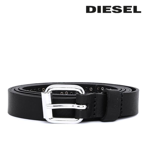 DIESEL ディーゼル レザーナローベルト レディース 牛革 本革