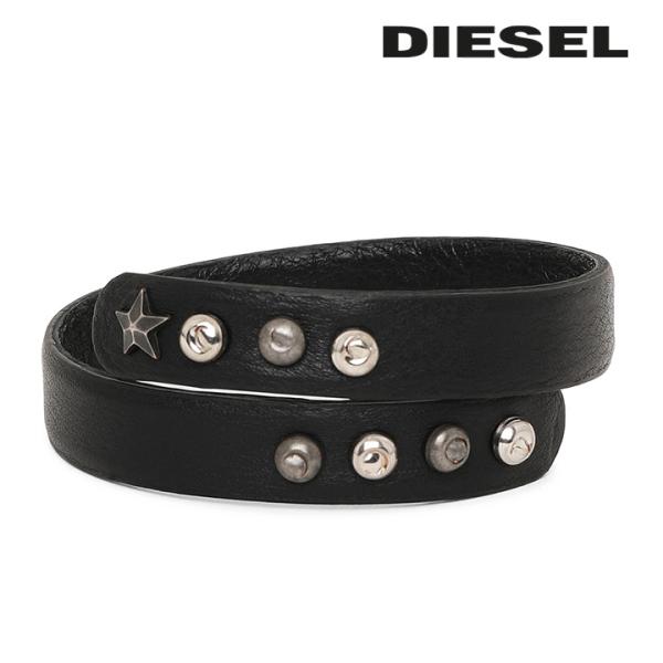 ディーゼル DIESEL レザーブレスレット メンズ レディース 男女兼用 牛革 本革 スタッズデザイン ダブルループ レザーバングル A-GUA ディーゼル DIESEL レザーブレスレット メンズ レディース 男女兼用 牛革 本革 スタッズデザイン ダブルループ レザーバングル A-GUA