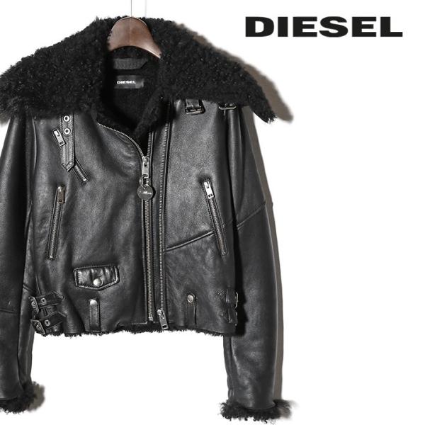ディーゼル レディース レザー シングルライダースジャケット 美品 L レザージャケット シングルライダースジャケット 革ジャン