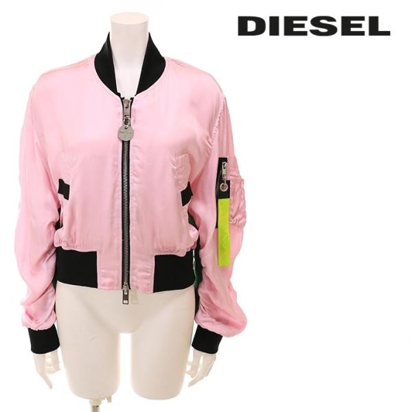 DIESEL くすみサテンピンク ジップアップブルゾン サイズ：XL(LL) DIESEL くすみサテンピンク ジップアップブルゾン サイズ：XL(LL)