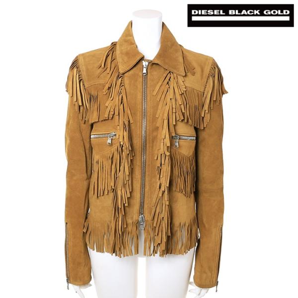 DIESEL BLACK GOLD レザージャケット フリンジ スウェード DIESEL BLACK GOLD ディーゼルブラックゴールド スウェードレザー