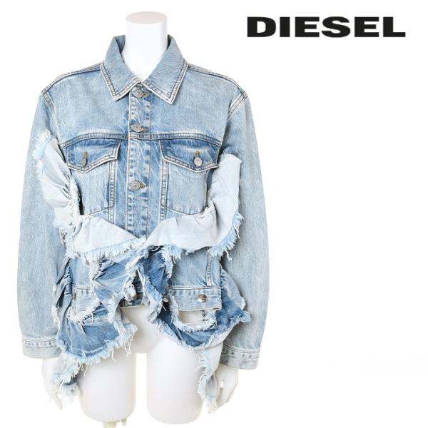 【タグ付未使用】DIESEL ディーゼル ウォッシュド フリル デニムジャケット DIESEL ディーゼル デニムジャケット レディース ヴィンテージ