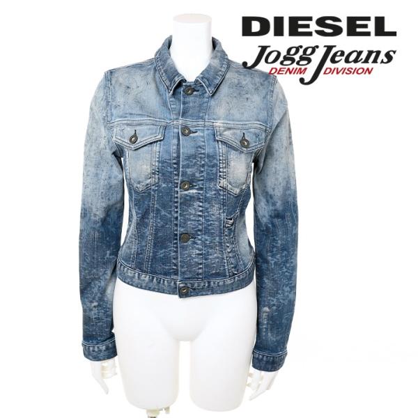 ディーゼル DIESEL デニムジャケット レディース ヴィンテージウォッシュダメージ加工 スウェットデニム ジョグジーンズ D-LIMMY-T
