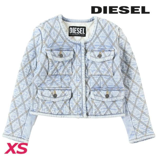 【タグ付未使用】DIESEL ディーゼル ウォッシュド フリル デニムジャケット DIESEL ディーゼル キルティングデニムジャケット レディース