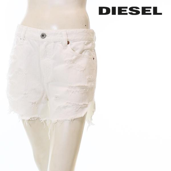 DIESEL ディーゼル デニム ショートパンツ ホットパンツ クラッシュ 加工 DIESEL（ディーゼル） ショートパンツ レディース クラッシュダメージ
