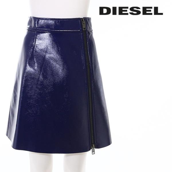 DIESEL（ディーゼル） ミニスカート レディース エナメルフェイク