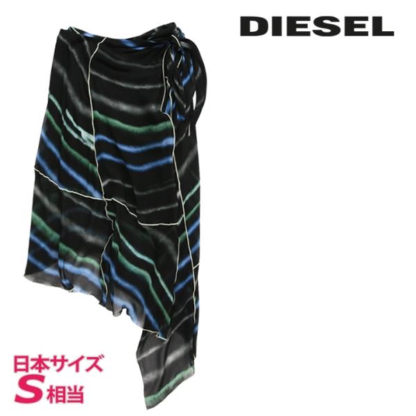 【新品】S ディーゼル スカート シースルー アシンメトリー シフォン DIESEL ディーゼル シースルーシフォンスカート レディース