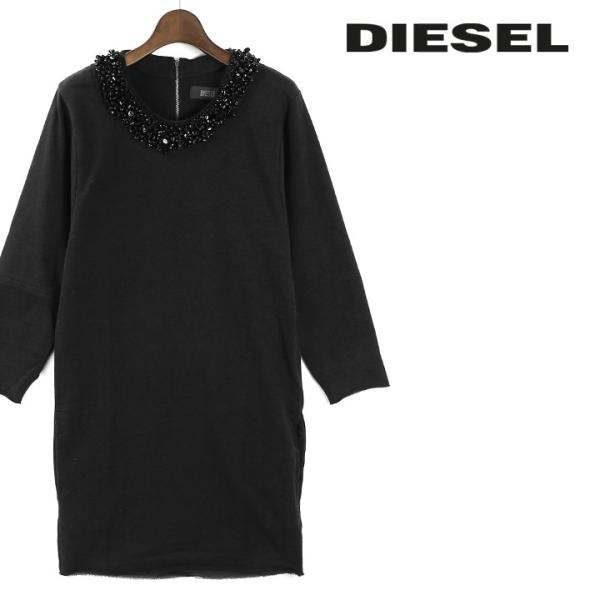 ディーゼル Diesel スウェットワンピース レディース ビジューアクセント 長袖 ゆったり ドルマンスリーブ 膝上丈 D Kirti Die L T 80 122 買っciao トゥット トゥット 通販 Yahoo ショッピング