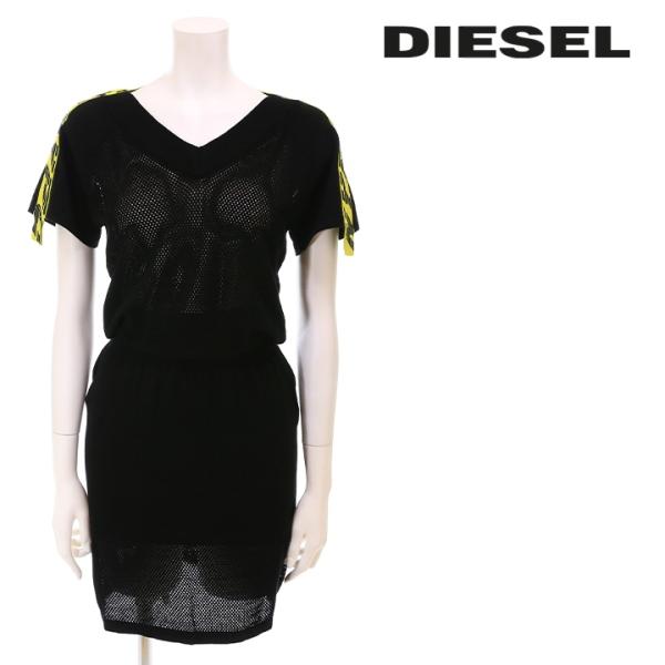 【美品】DIESEL半袖ニットワンピース 楽天市場】☆DIESEL ディーゼル レディース☆メッシュ切替 ロゴ