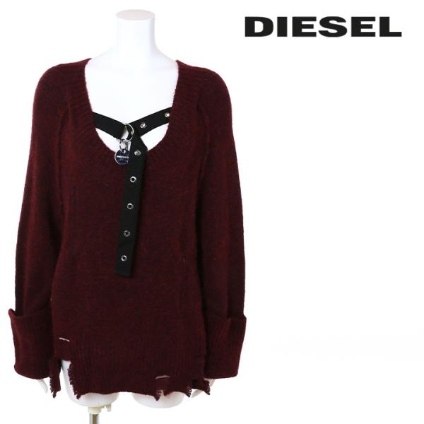DIESEL（ディーゼル） ニットセーター レディース クラッシュ加工穴