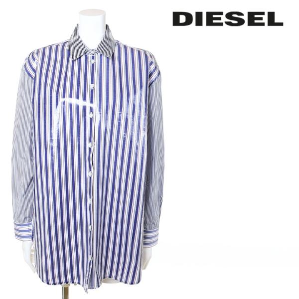 ディーゼル DIESEL 長袖シャツ ストライプ XXS コーティング加工 f