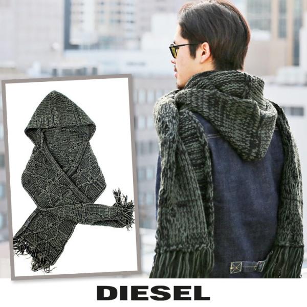 ディーゼル Diesel フードマフラー メンズ ウール ミックスニット ケーブル柄 メランジニット K Gistak Buyee Servis Zakupok Tretim Licom Buyee Pokupajte V Yaponii