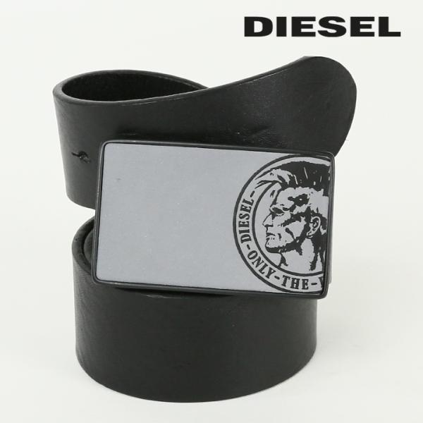 DIESEL ディーゼル レザーベルト メンズ 牛革 本革 プレート