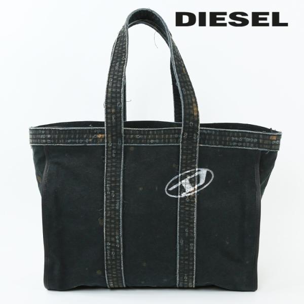 DIESEL ディーゼル　トート　バックル　グランジ　ロゴプレート　キャンバス DIESEL ディーゼル トート バックル グランジ ロゴプレート