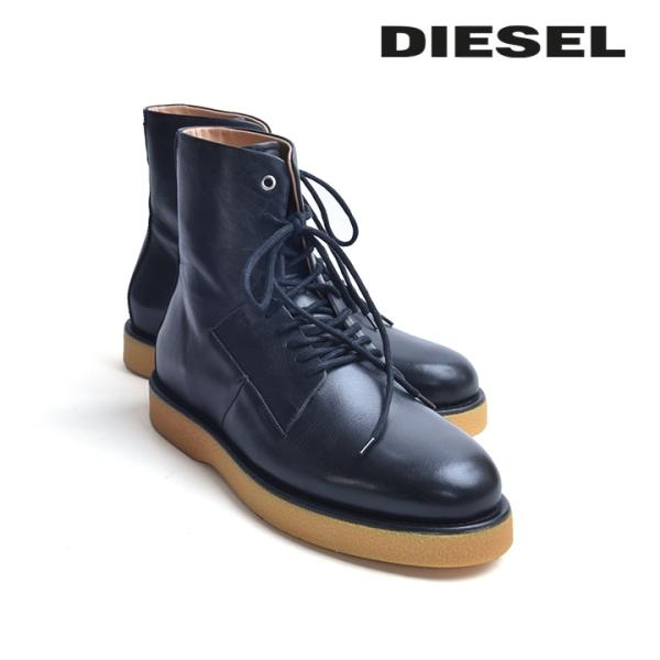 ディーゼルヴィンテージメンズブーツ D-TEXAN CH D-Texan-Harness boots in polished leather