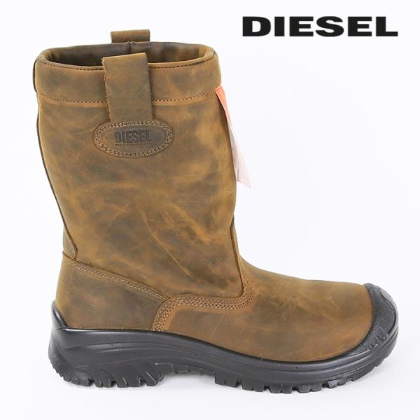 DIEZELメンズカウレザー エンジニアブーツ DIESEL ディーゼル レザーエンジニアブーツ 安全靴 メンズ 牛革
