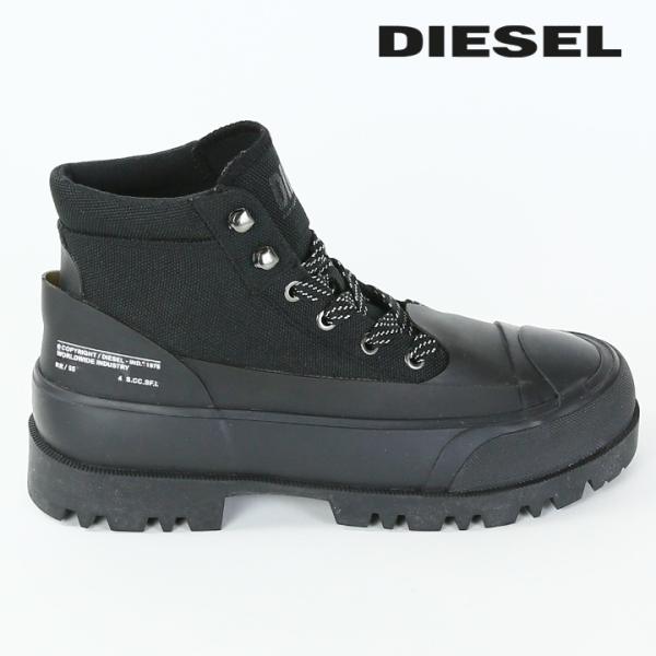 DIESEL ブラック メンズ ミリタリーブーツ　28.5 DIESEL ディーゼル ローカットブーツ 靴 メンズ レディース 男女