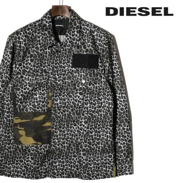 DIESEL ディーゼル シャツジャケット メンズ ヒョウ柄 DIESEL ディーゼル シャツジャケット メンズ ヒョウ柄