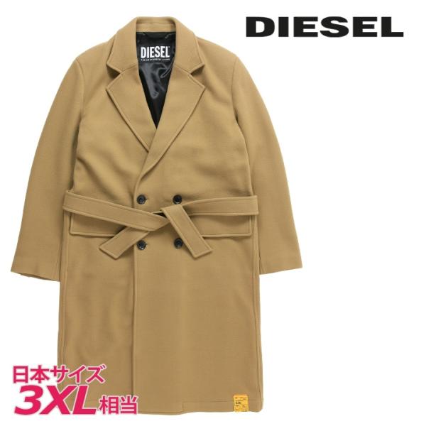 DIESEL ロング　チェスターコート ウエストベルト付き　カシミア混 DIESEL ロングチェスターコート ウエストベルト付きカシミア混