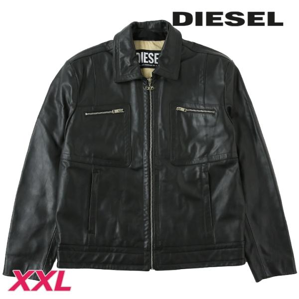 DIESEL（ディーゼル） レザージャケット メンズ 牛革 本革 オーバルD