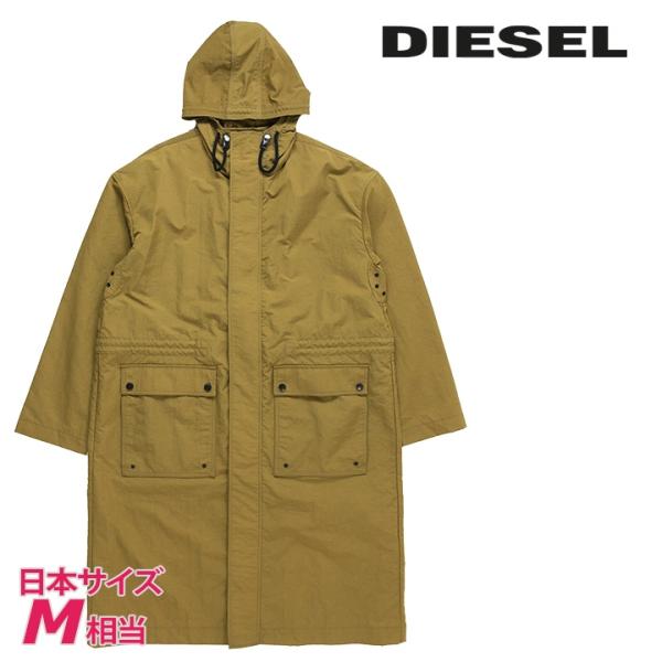 ☆未使用☆DIESEL☆コート☆L表示(日本Ｏサイズ)☆ DIESEL（ディーゼル） ロングコート メンズ オーバルDバックロゴ 防水