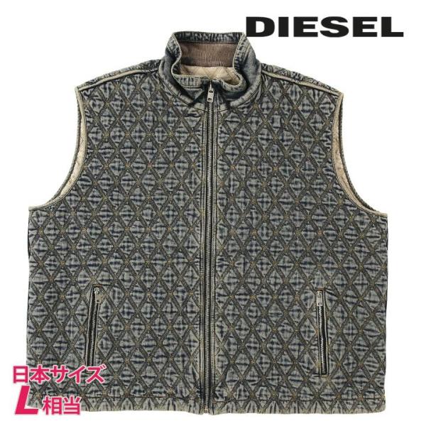 DIESEL Ｌサイズ ブラックデニムベスト フリンジ加工 DIESEL Lサイズ ブラックデニムベスト フリンジ加工 楽天市場