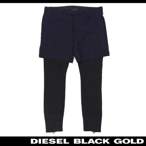 DIESEL Black Gold　切替　ショートパンツ　ブラック　サイズ36 DIESEL Black Gold 切替 ショートパンツ ブラック サイズ36