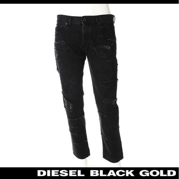【希少 日本製】DIESEL BLACK GOLD デニムジーンズ 32 メンズ DIESEL BLACK GOLD ディーゼルブラックゴールド ブラックデニム