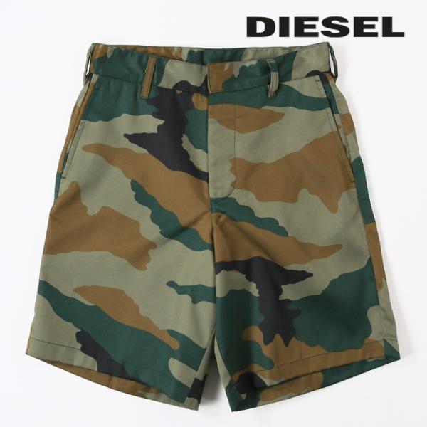 DIESEL カモフラージュショートパンツ DIESEL (ディーゼル) メンズ ショートパンツ 迷彩柄 スウェット