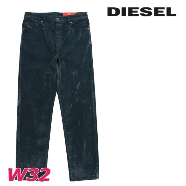 新品 DIESEL ストレートデニム リップド加工 Dロゴ D-Martia DIESEL ディーゼル D-MARTIA-S マーシャ レギュラー ストレート