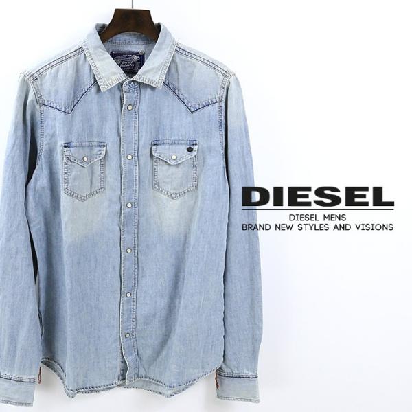 ディーゼル Diesel デニムシャツ メンズ 長袖 リネン混 ユーズド加工 Sonora Buyee Buyee 日本の通販商品 オークションの代理入札 代理購入