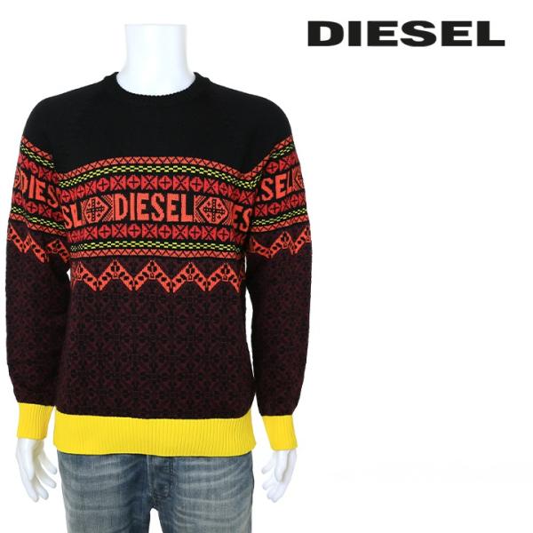 DIESEL フワフワ長袖セーター DIESEL（ディーゼル） ニットセーター メンズ クルーネック 長袖 プル