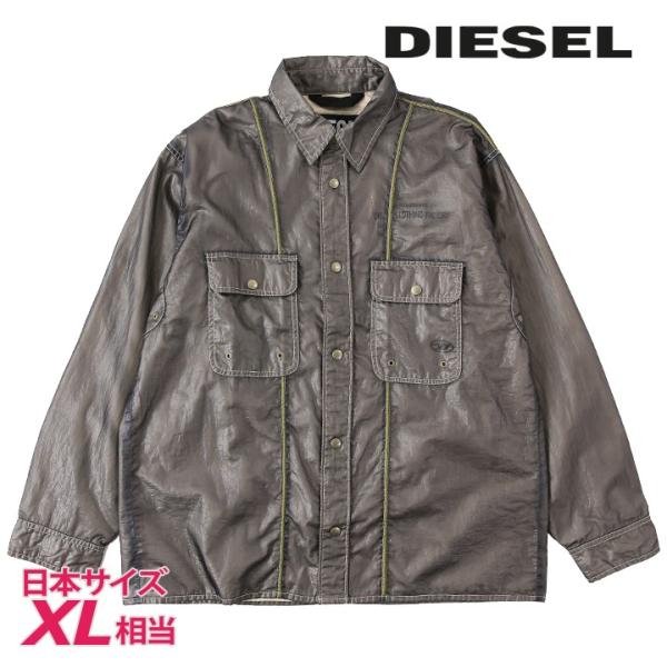 DIESEL ディーゼル 長袖シャツ メンズ シースルーオーガンジー