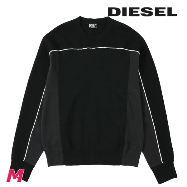 DIESEL ディーゼル 長袖ニットセーター メンズ ワンポイントロゴ
