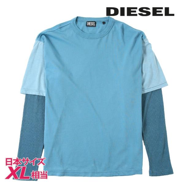 DIESEL ディーゼル 長袖Tシャツ カットソー メンズ フェイク