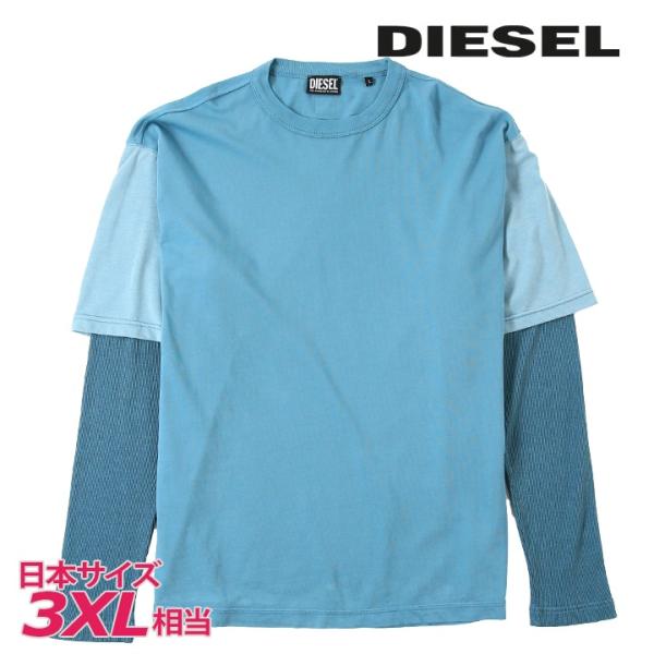 DIESEL ディーゼル 長袖Tシャツ カットソー メンズ フェイク