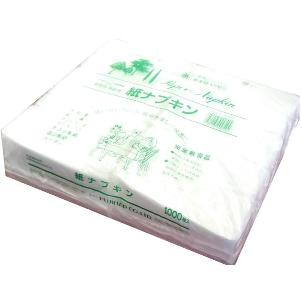 紙ナプキン　6つ折り　白無地　平型（ストレート）1000枚（100枚×10袋）　【完全無害品】・原子は蛍光染料を使用していません。・印刷インキは法定食用色素を使用。無害です。※環境にやさしい　非木材入り製品＜使用例＞お料理　会席・サンドイッ...