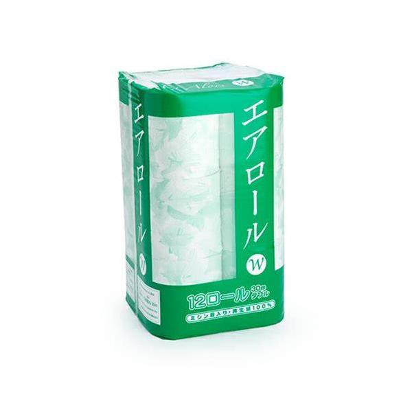 ツユキ紙工 エアロール トイレットペーパー 30m 12ロール ダブル●地球にやさしい再生紙100％のトイレットペーパーです●・エンボス加工を施しやわらかな肌触り・高い吸水性で安心して水洗トイレに流せます・ミシン目入り・芯有り【商品詳細】ロ...