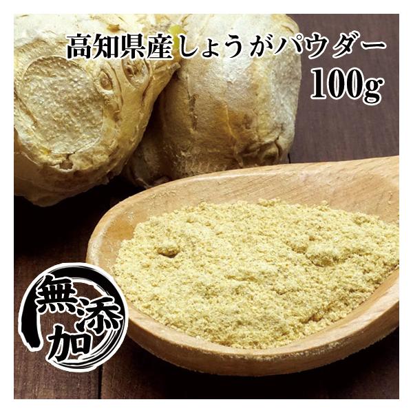 国産 しょうがパウダー 粉末100g  高知県産 ショウガオール 蒸し生姜 ポイント消化