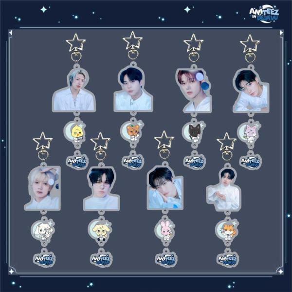 2番目半額 ATEEZグッズ キーリング ANITEEZ アクリル エイティーズ キーホルダー グッズ キーチェーン アクセサリー  携帯 鍵 自動車飾り 小物 飾り アチズ