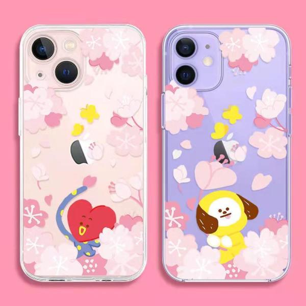 BTSグッズ iPhone15/15Pro/15Promax/15plus/14/13/12 透明ケース ビーティー21 防弾少年団 BT21 アイホンケース 携帯ケース スマホケース 人気