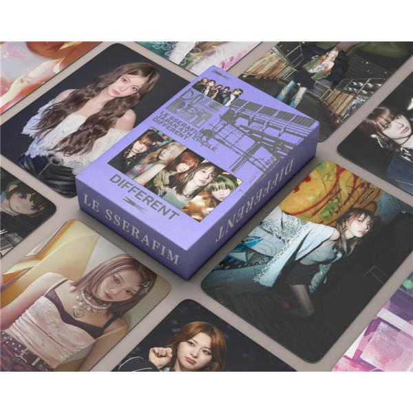 LE SSERAFIMグッズ フォト カード 55枚 セット トレカ ルセラフィム 写真 全員 フォトカード K-POP 韓国 アイドル DIFFERENT 応援 小物 LOMOカード FEARNOT