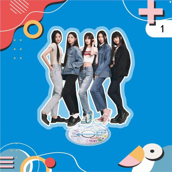 2番目半額 New Jeansグッズ 写真立て 卓上 10cm ニュージーンズ 両面