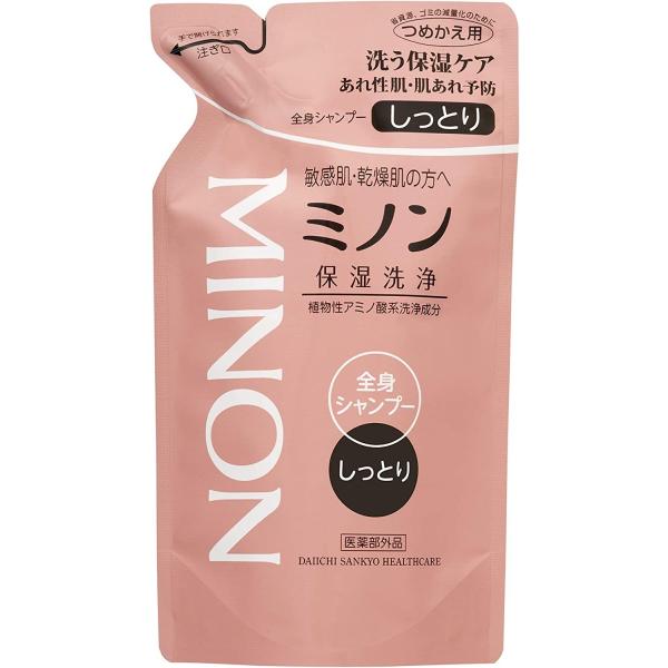 1個 MINON ミノン 全身シャンプー しっとりタイプ 詰替用 380mL