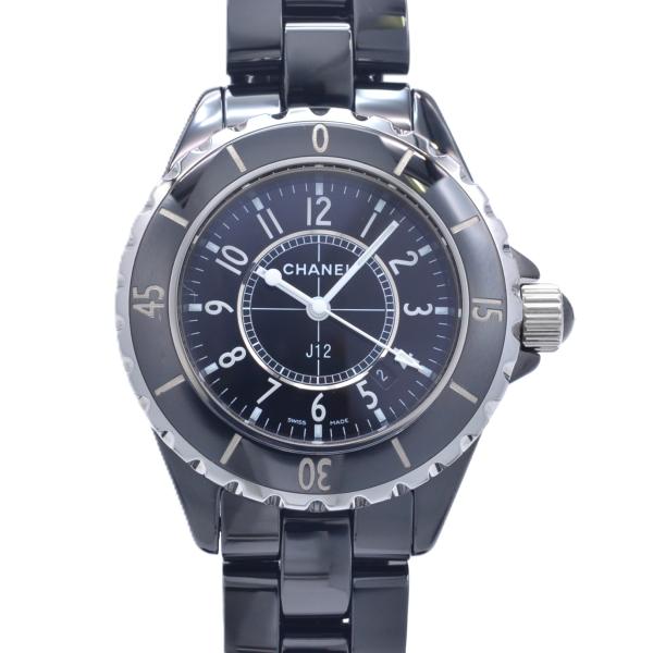 CHANEL シャネル J12 クォーツ QZ 33ミリ ブラック文字盤 セラミック