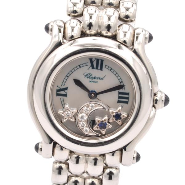 中古 ショパール Chopard 27/8250-23 ブルーシェル /ダイヤモンド レディース 腕時計 ショパール ハッピースポーツ 27/8250-23 ホワイトシェル/ダイヤモンド