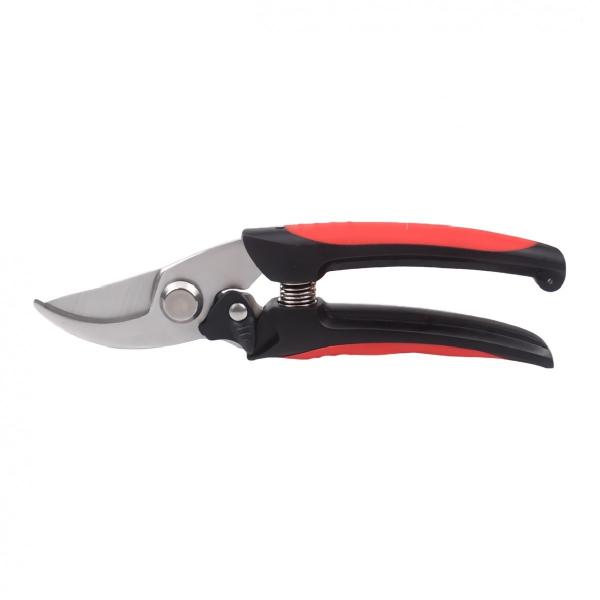 材質はＳＫ-5（炭素工具鋼鋼材）なので、耐摩耗性、耐衝撃性、不変形成、耐熱性に優れています。片手で簡単にハサミを開閉できるワンタッチストッパーが付いているので、安全・安心に作業することが出来ます。総重量約130ｇの超軽量設計ですので、女性で...