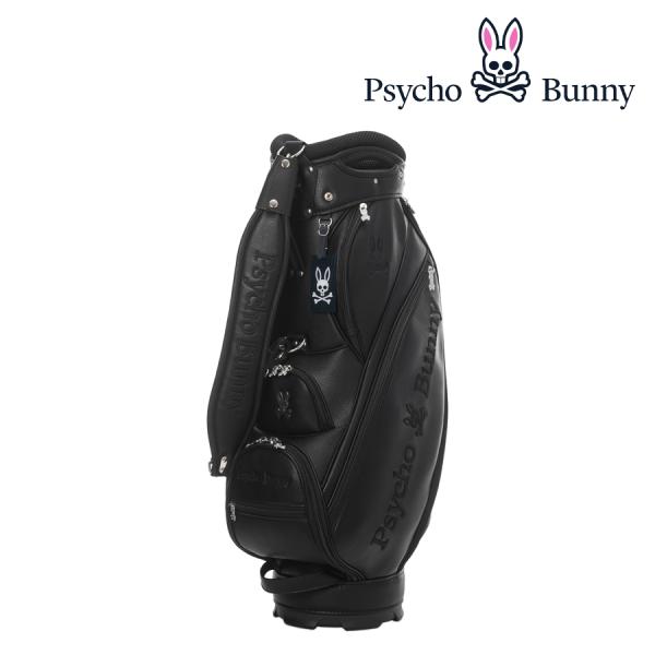 美品⭐︎Psycho Bunny ゴルフバッグ・キャディバッグ　ネームプレート付き Psycho Bunny サイコバニー ゴルフ SEASONAL EDITION 9.0型