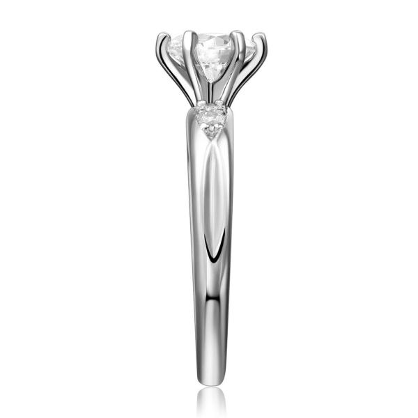 TWJC 14k White Gold SOLID Mens and Wedding Band