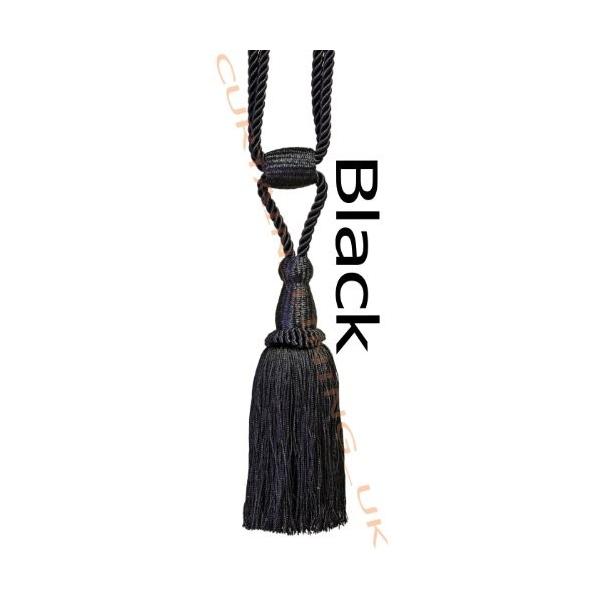 Black - X2 Monaco Designer Tassel Rope Tie Back For Fabric Curtain -  www.tvh.com.br/index.php?